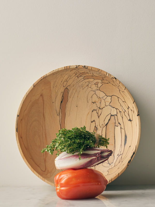 Bird & Branch - Hand-Turned Spalted Beech Tall Bowl - Natural - ABASK