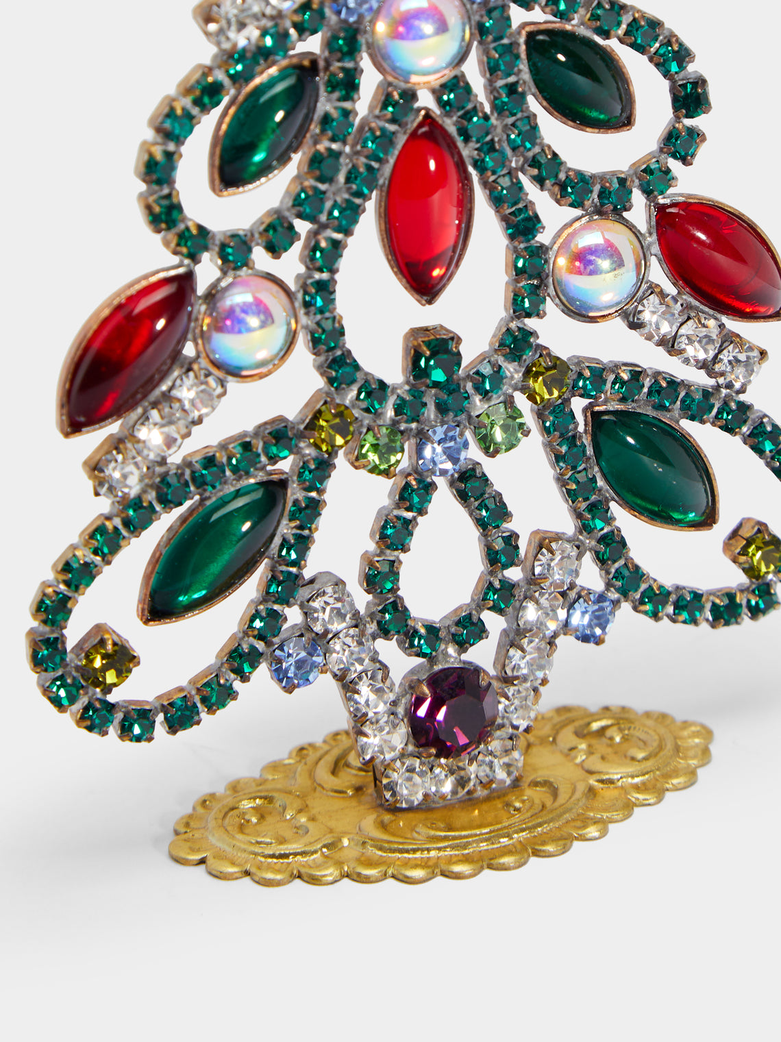 Antique and Vintage - 1930s Czech Gablonzer Jewelled Small Christmas Tree -  - ABASK