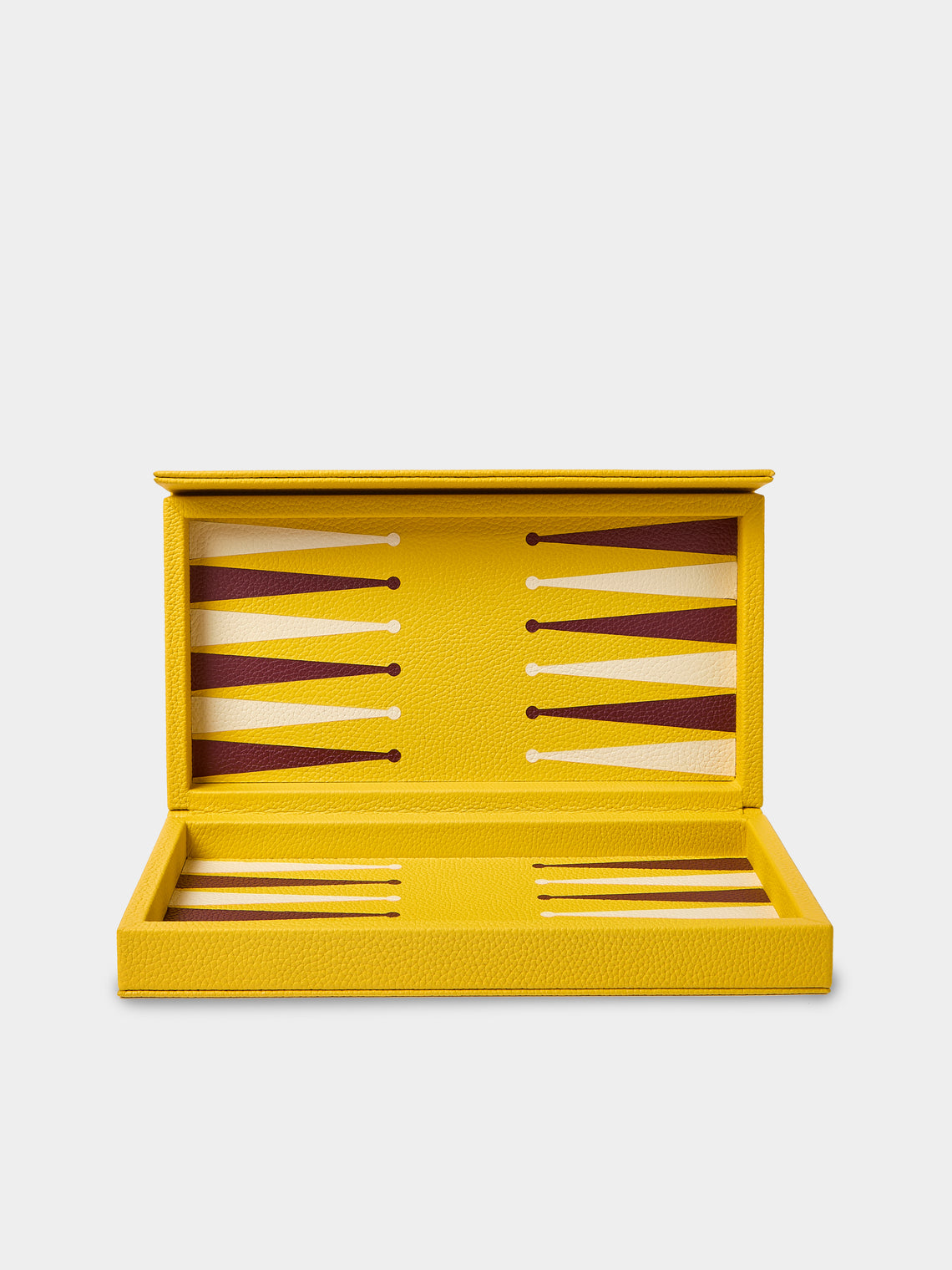 Belotier - Leather Booklet Backgammon Set - Yellow - ABASK