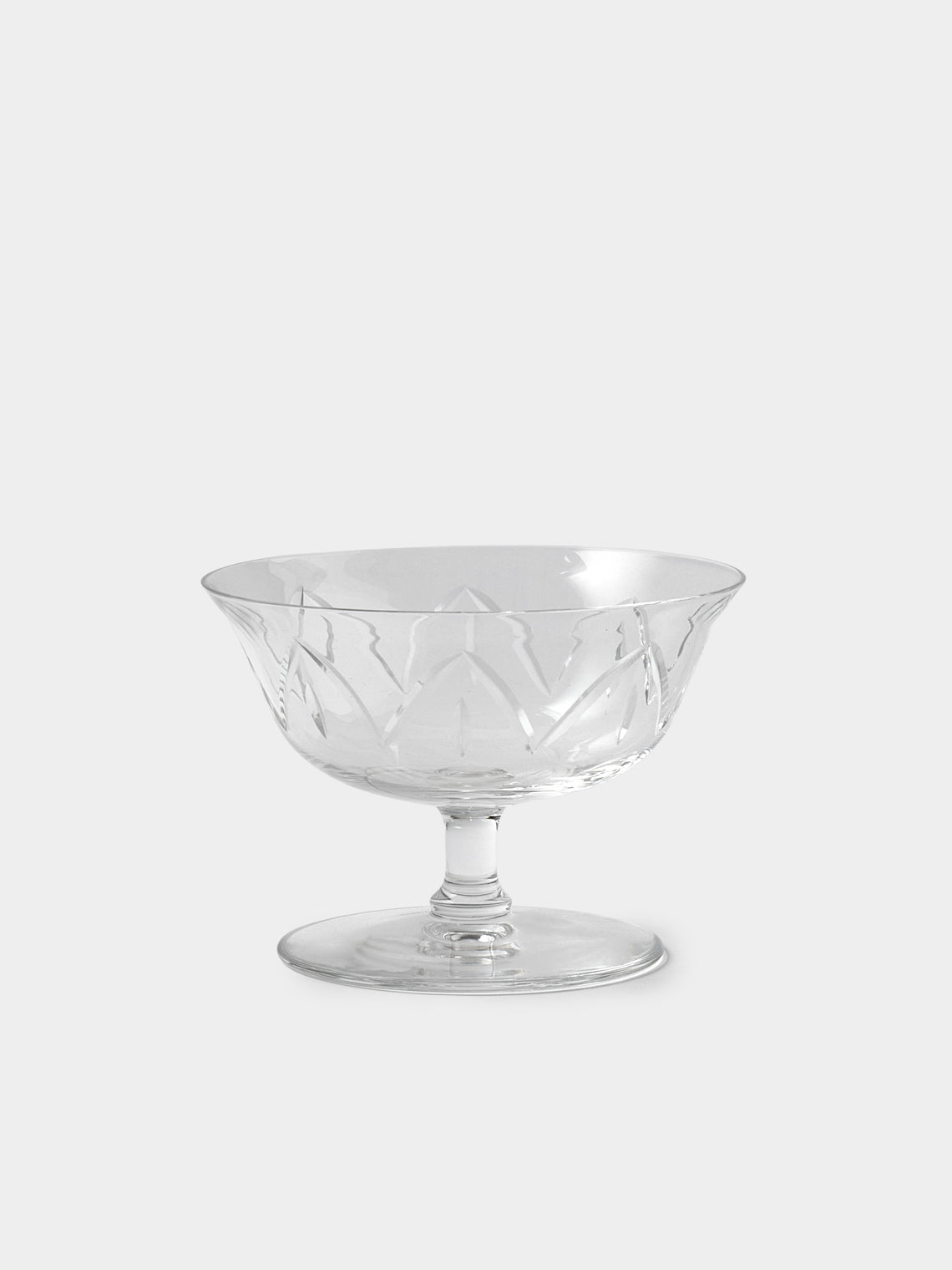 Antique and Vintage - 1940s Daum Art Deco Crystal Dessert Coupes (Set of 12) - Clear - ABASK