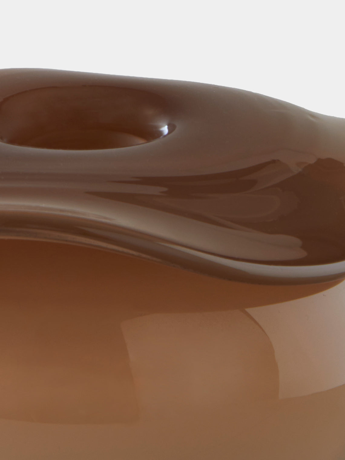 Oog Objects - 14 Hand-Blown Glass Vase (8in/21cm) - Brown - ABASK