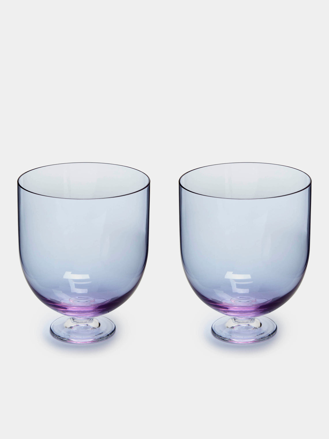 NasonMoretti - Archive Revival 1988 Hand-Blown Murano Water Glasses (Set of 2) - Purple - ABASK 