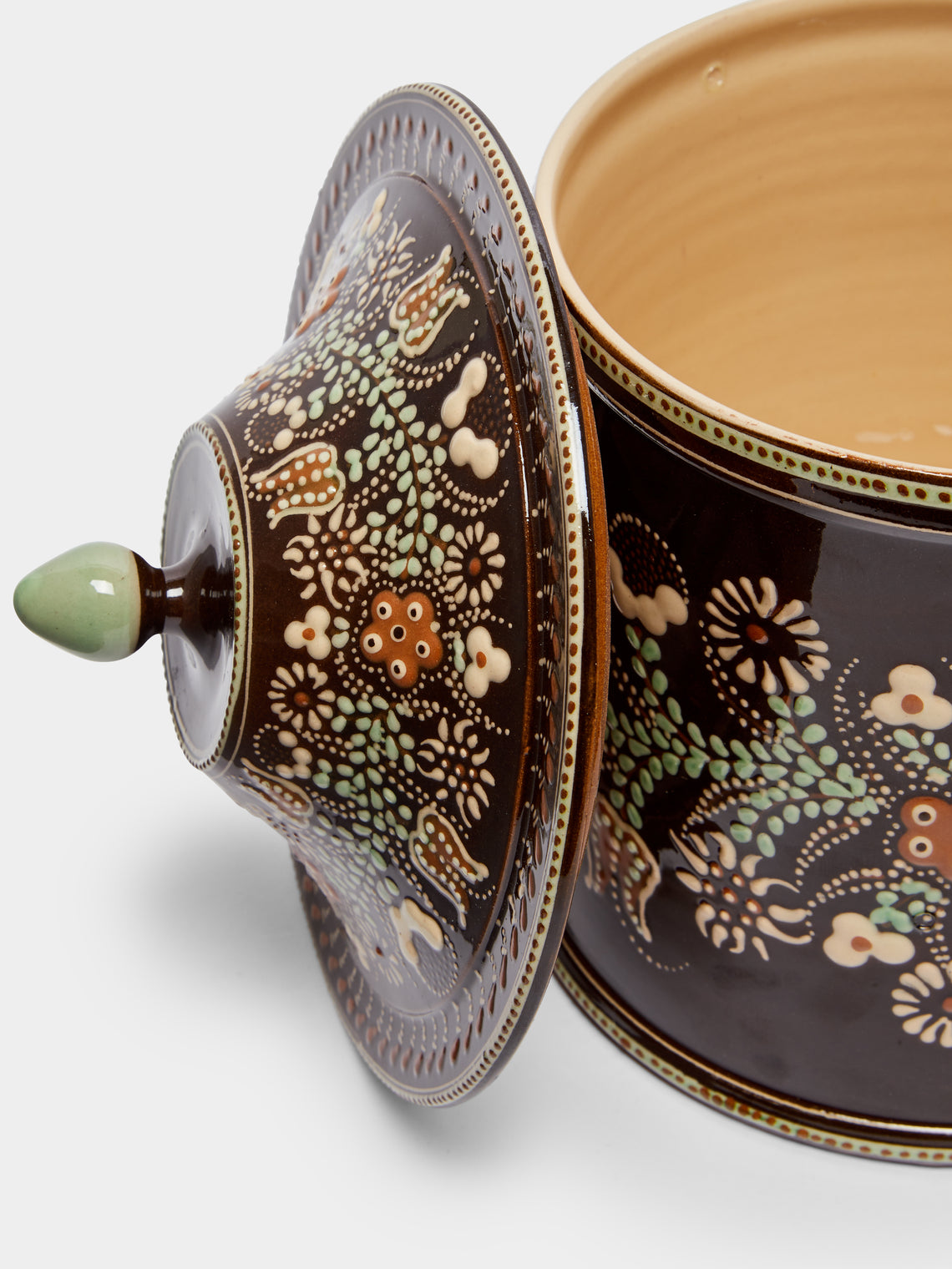 Poterie d’Évires - Flowers Hand-Painted Ceramic Large Jar -  - ABASK