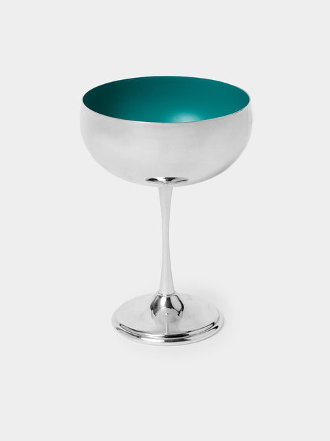 Jarosinski & Vaugoin - Silver-Plated and Burnt Lacquer Champagne Coupe - Silver - ABASK - 