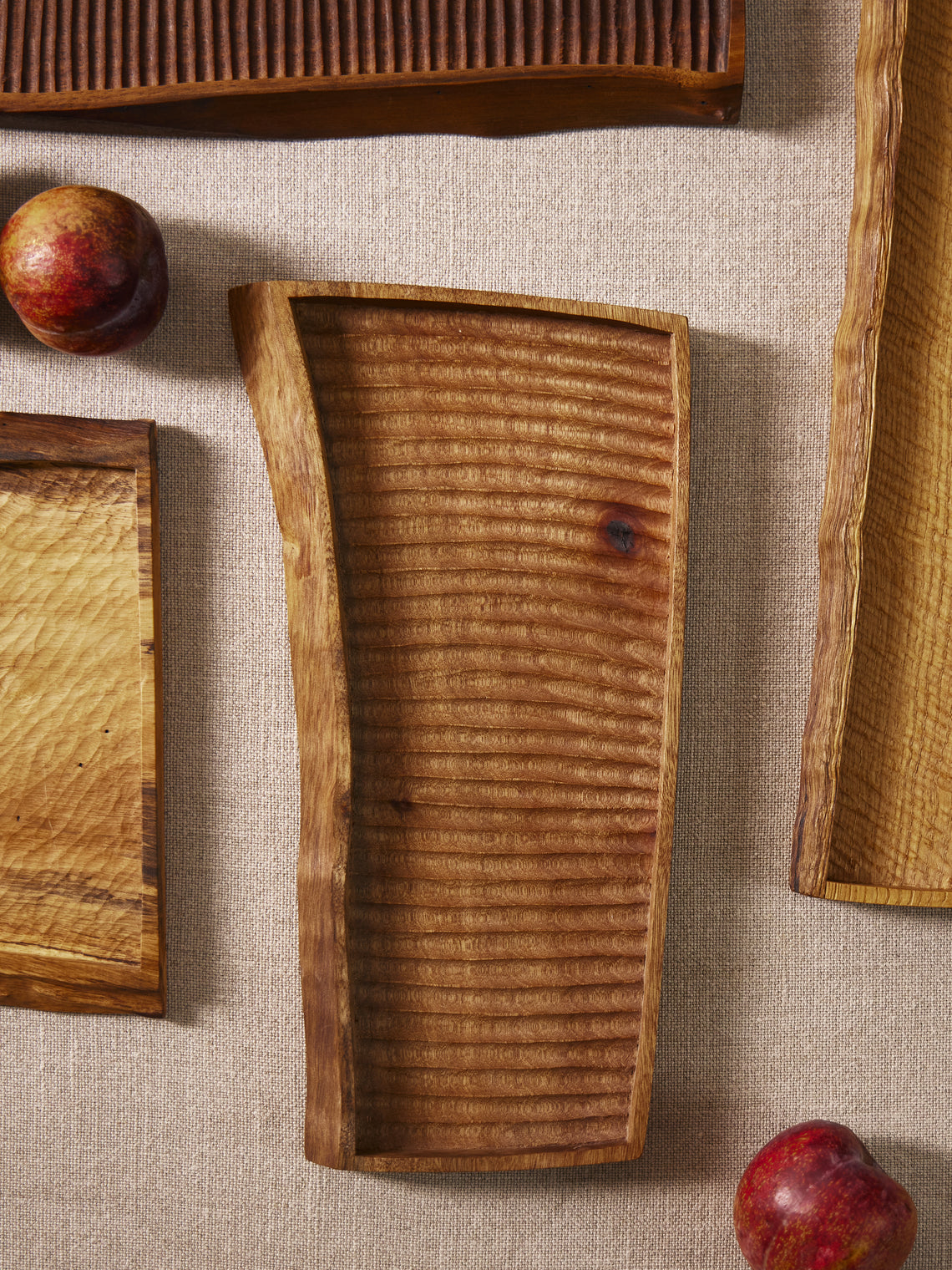 Thursday Furniture - Hand-Carved Machilus Platter - Brown - ABASK