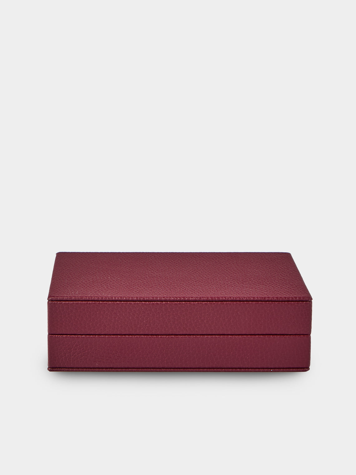 Belotier - Leather Playing Cards Box - Burgundy - ABASK