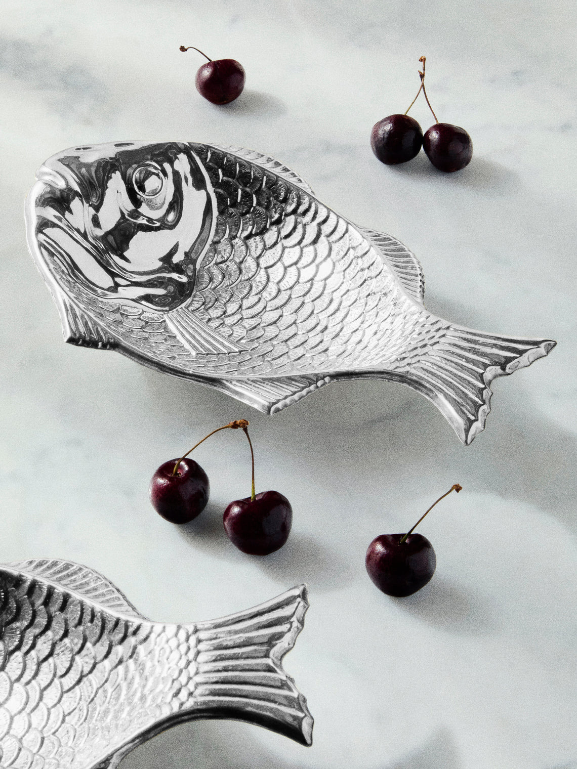 Antique and Vintage - 1970s Sterling Silver Fish Platter - Silver - ABASK