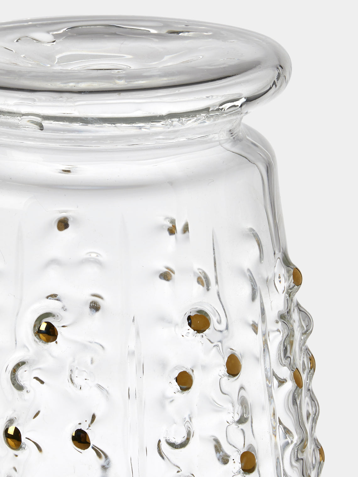 Alya Tannous - Hand-Blown Glass Vase (8in/20cm) - Clear - ABASK