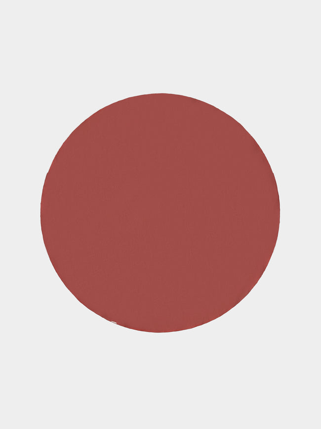 Borgo delle Tovaglie - Filo Linen Round Tablecloth (86.5in/2.2m) - Red - ABASK - 