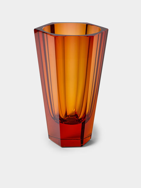 Moser - Purity Hand-Blown Crystal Vase (9in/23cm) - Orange - ABASK - 