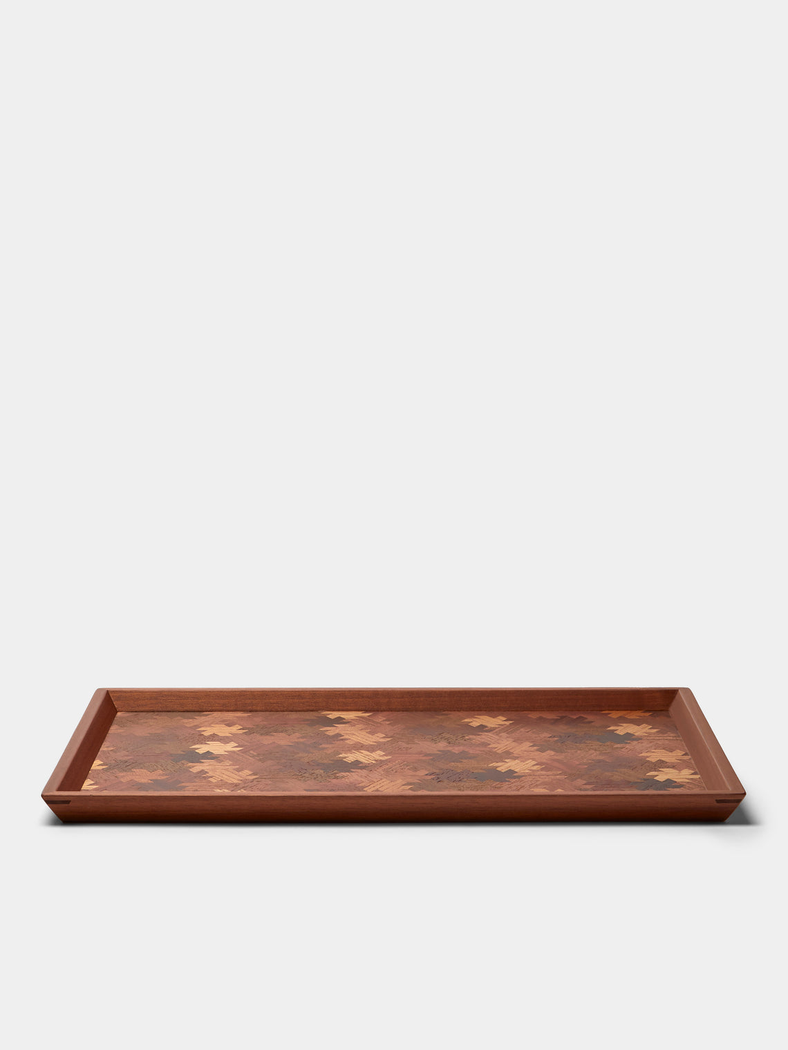 Mori Kougei - Poke Marquetry Wood Tray (15in/38.5cm) - Multiple - ABASK