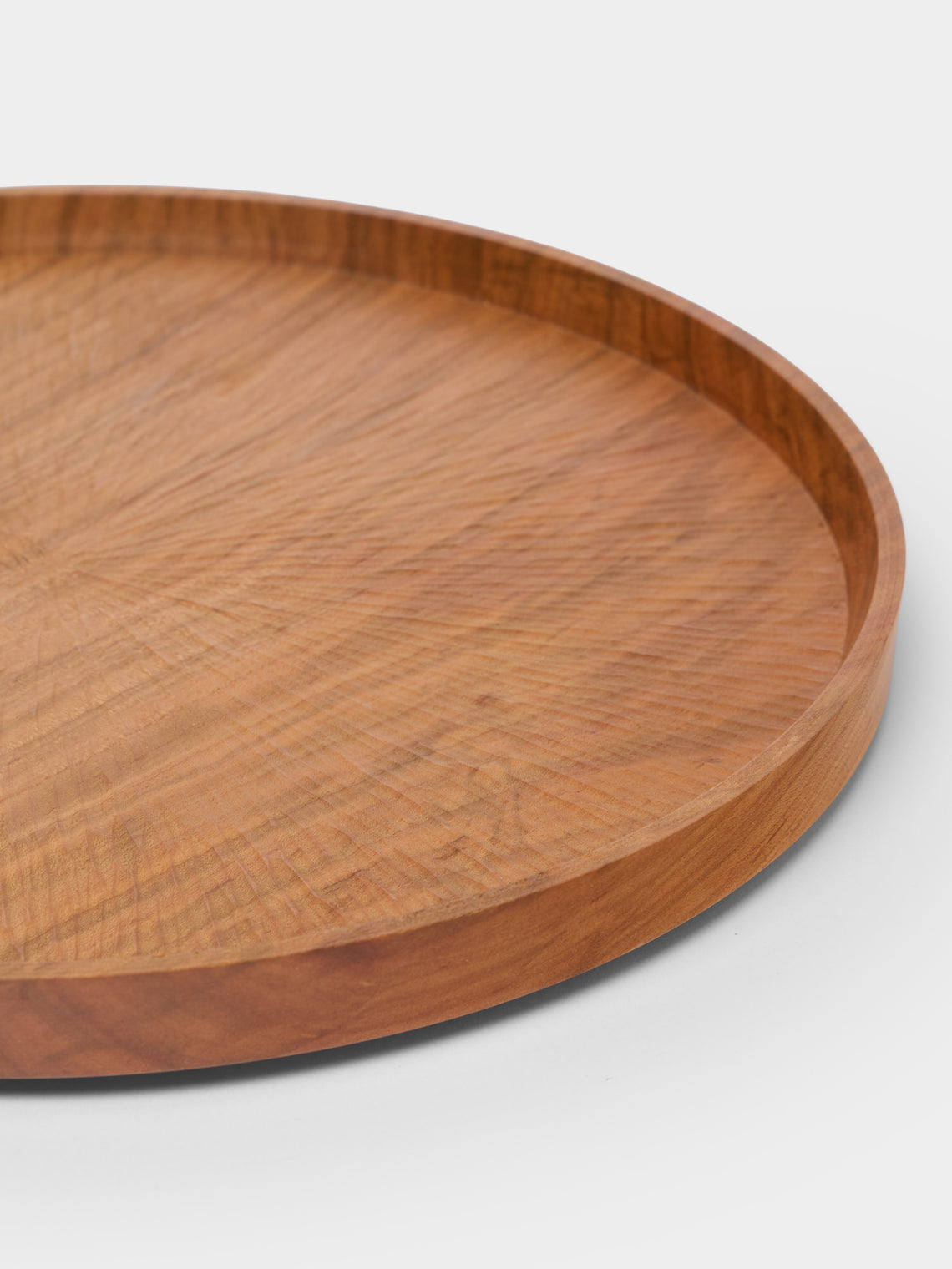 Thursday Furniture - Hand-Turned Cherry Carved Platter - Brown - ABASK