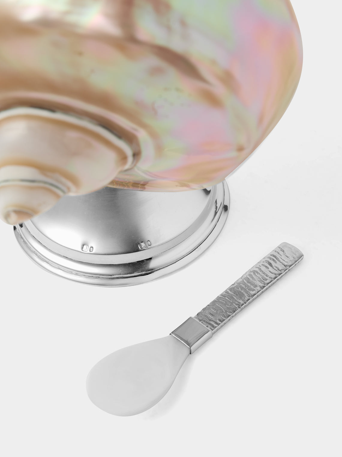 Tavares 1922 - Silver and Shell Caviar Bowl with Spoon - Ivory - ABASK