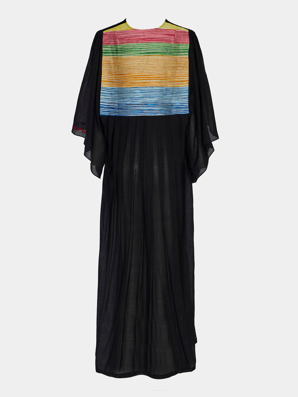 Kilometre Paris - Sun Embroidered Cotton Dress | One Size - Black - ABASK