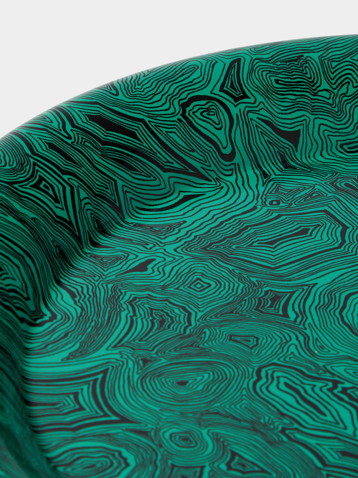 Fornasetti - Serratura su Malachite Iron Tray (15.5in/40cm) - Green - ABASK