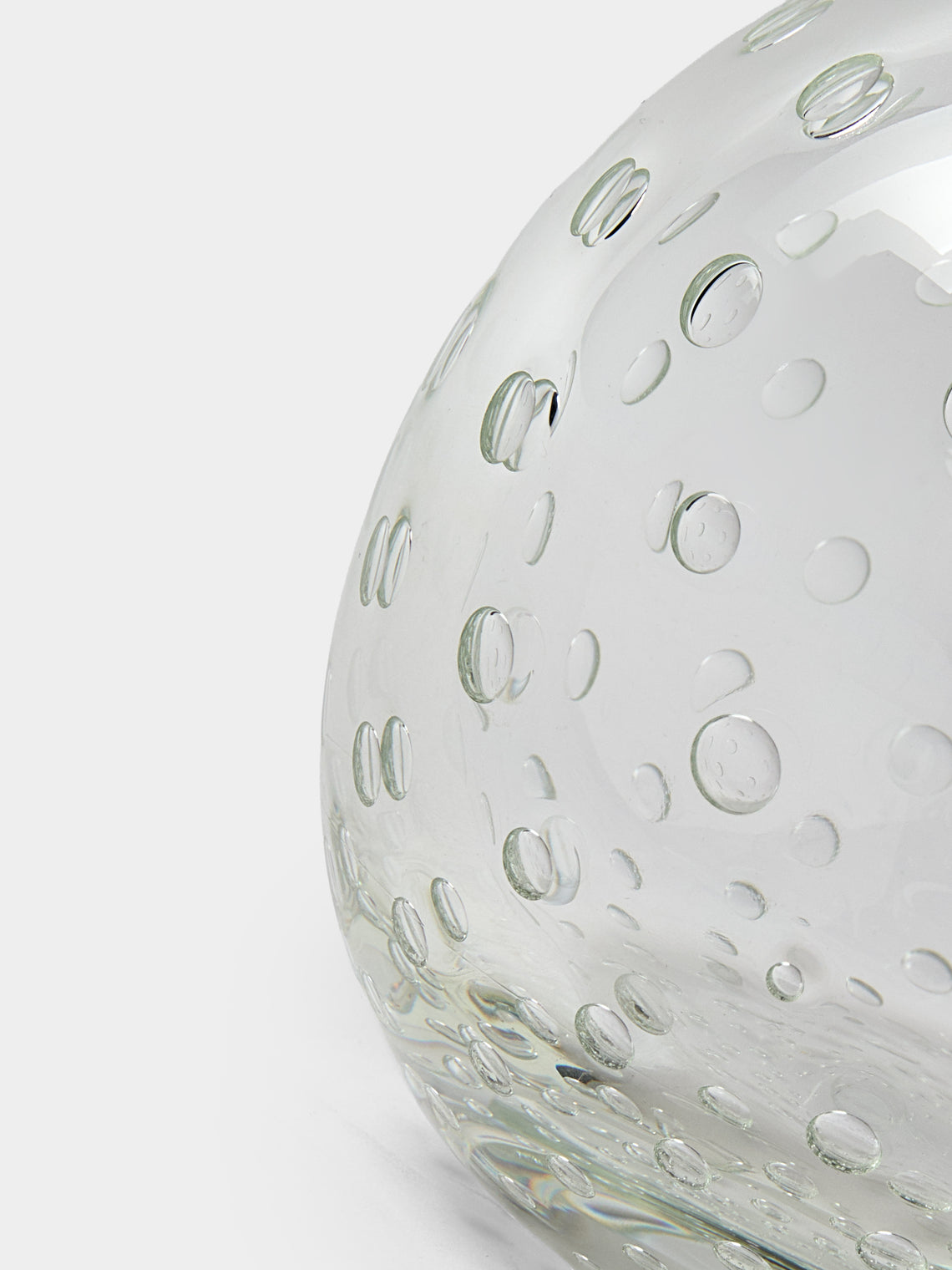 Yali Glass - Raindrop Hand-Blown Murano Glass Vase (4.5in/12cm) - Clear - ABASK