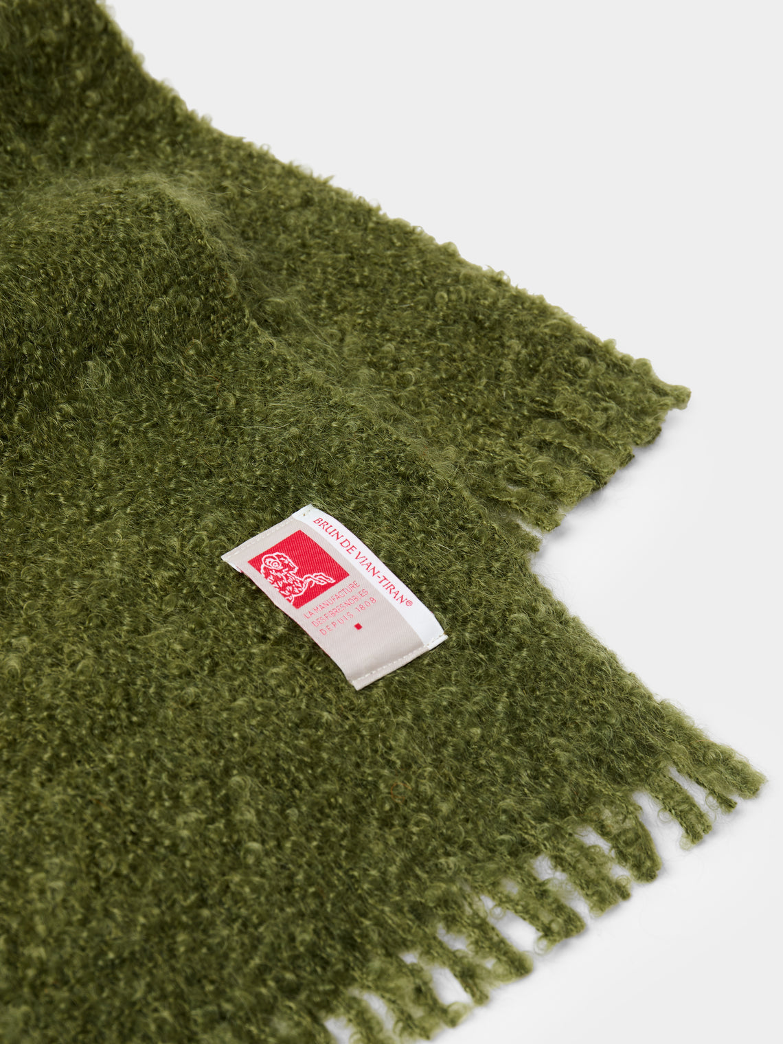 Brun de Vian-Tiran - Cirrus Handwoven Mohair Throw (71in/1.8m) - Orange - ABASK