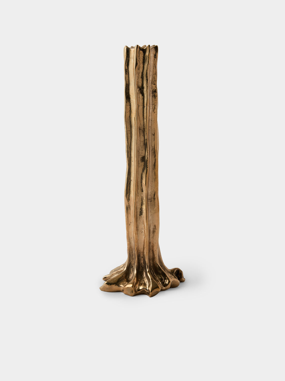 Studio Palatin - | Set of 4 | Arbor Bronze Candlesticks - Brown - ABASK