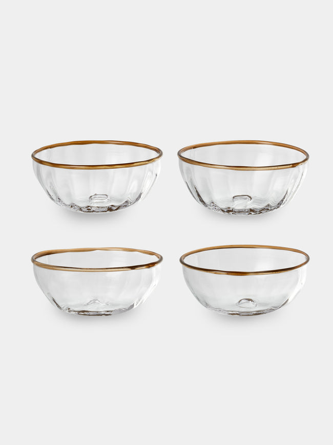 Akua Objects - Peter Hand-Blown Crystal Dessert Bowls (Set of 4) - Clear - ABASK - 