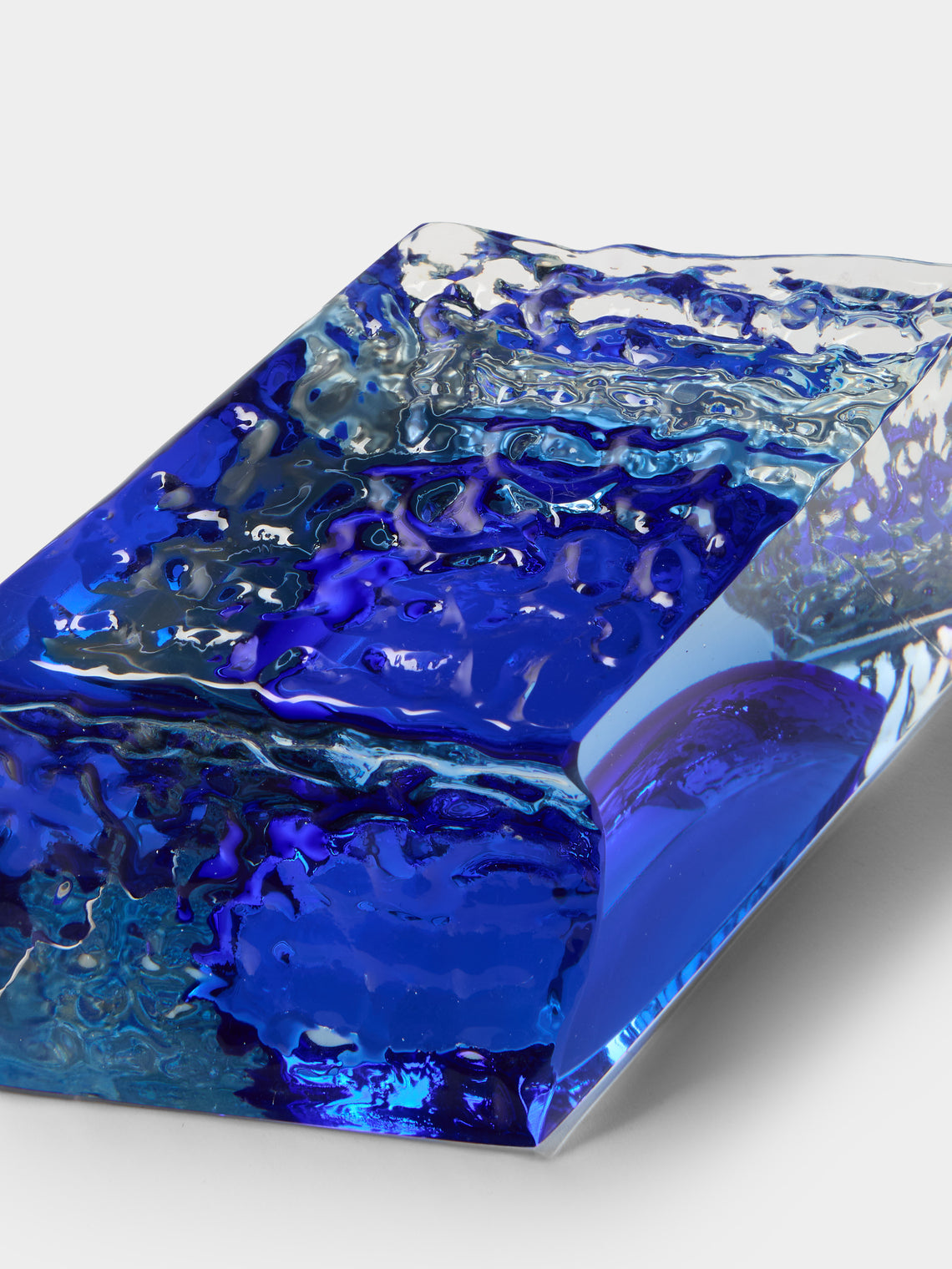 Antique and Vintage - 1930s Campanella MCM Murano Glass Ashtray - Blue - ABASK