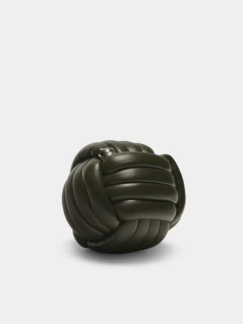 Giobagnara - Nodo Leather Paperweight - Green - ABASK - 