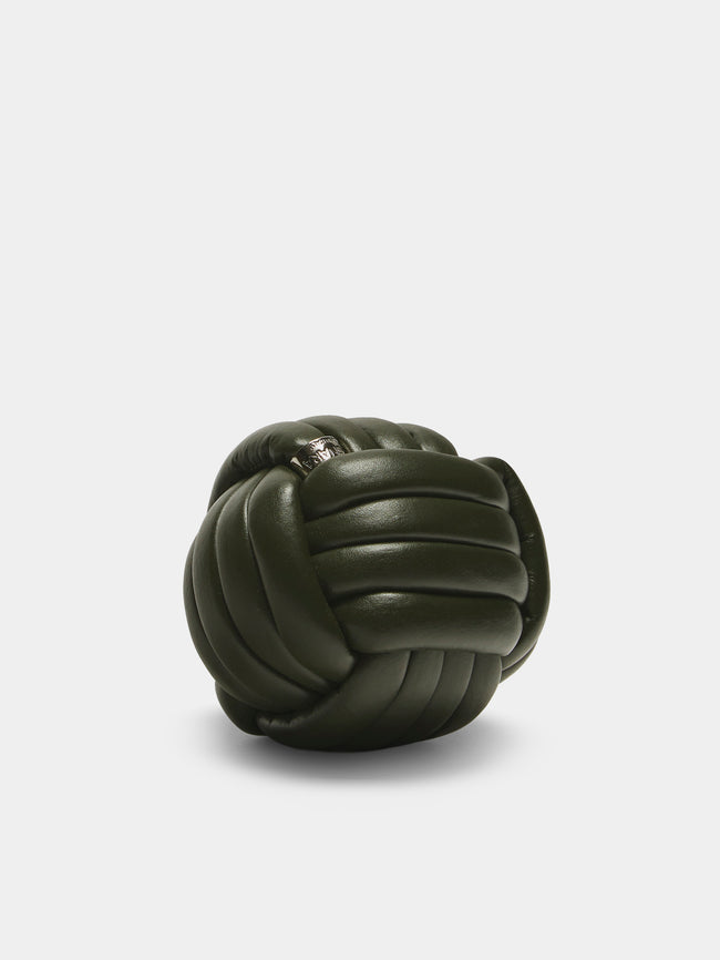 Giobagnara - Nodo Leather Paperweight - Green - ABASK - 
