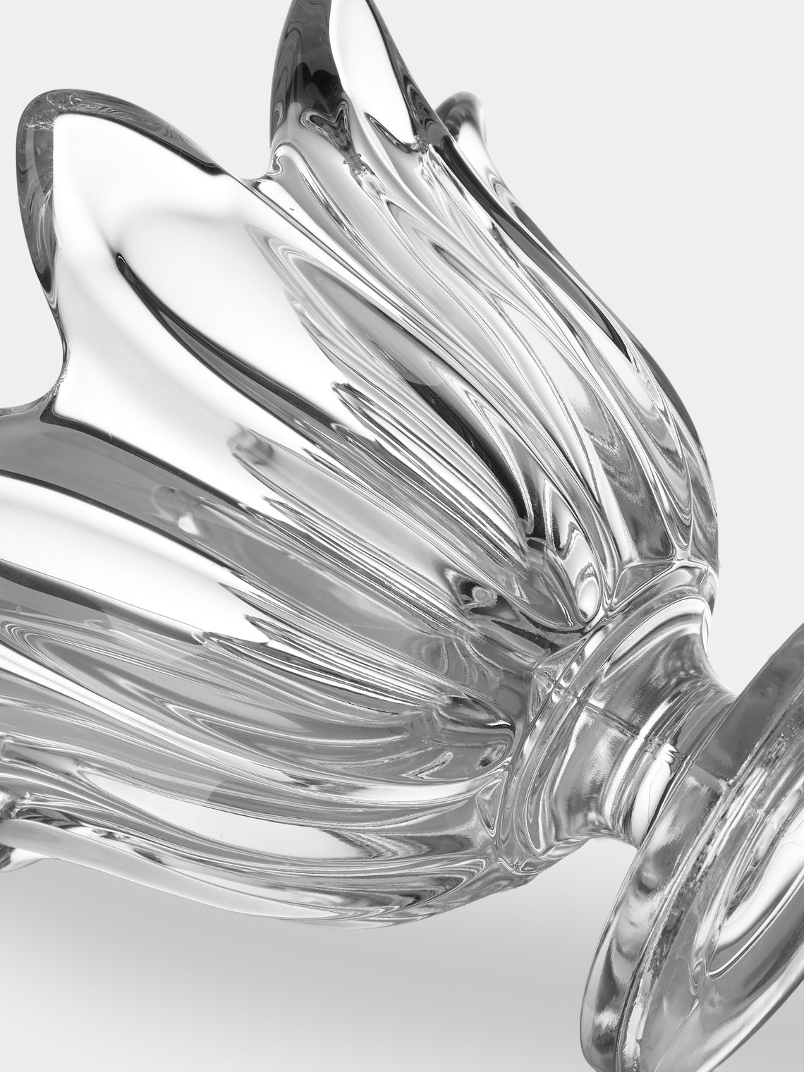 Antique and Vintage - Mid-Century Daum Crystal Vase (10in/26cm) - Clear - ABASK