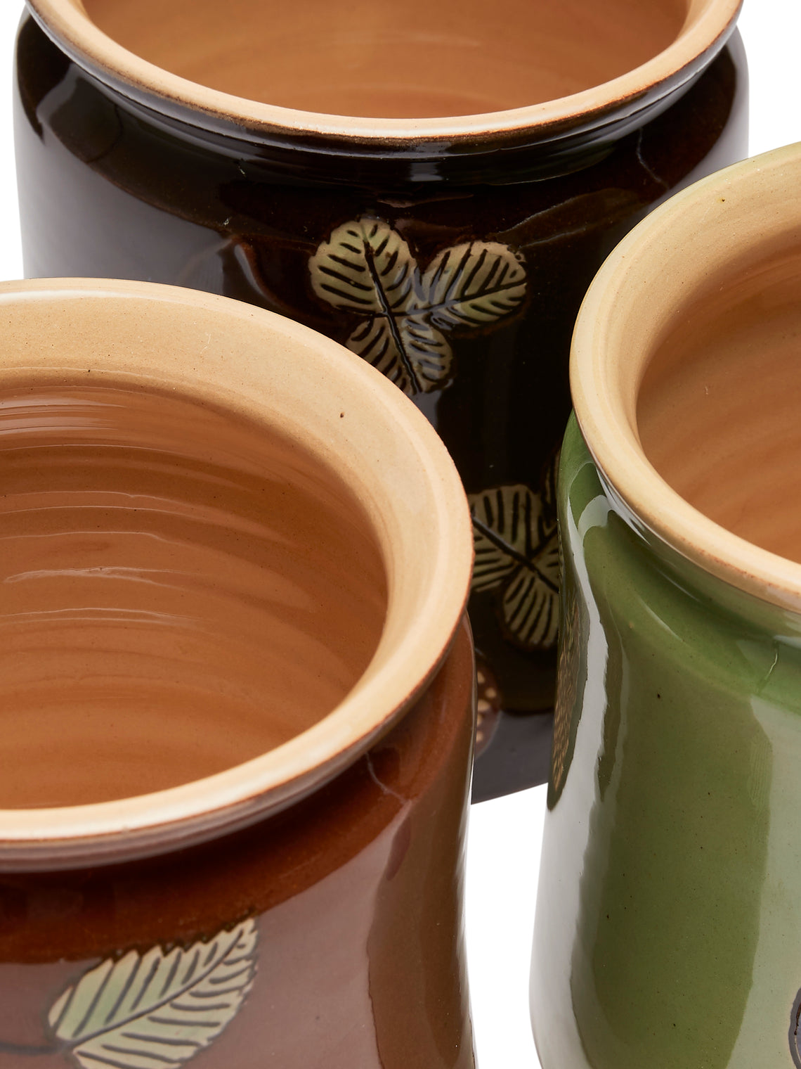 Poterie d’Évires - Fruits Hand-Painted Ceramic Confiture Pots (Set of 3) - Multiple - ABASK