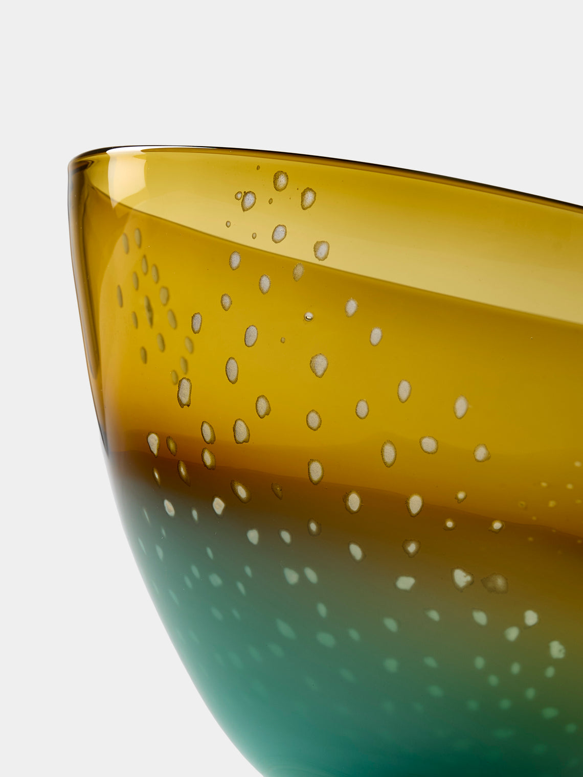 Michele Oberdieck - Archive Celoden Engraved Hand-Blown Glass Bowl - Green - ABASK