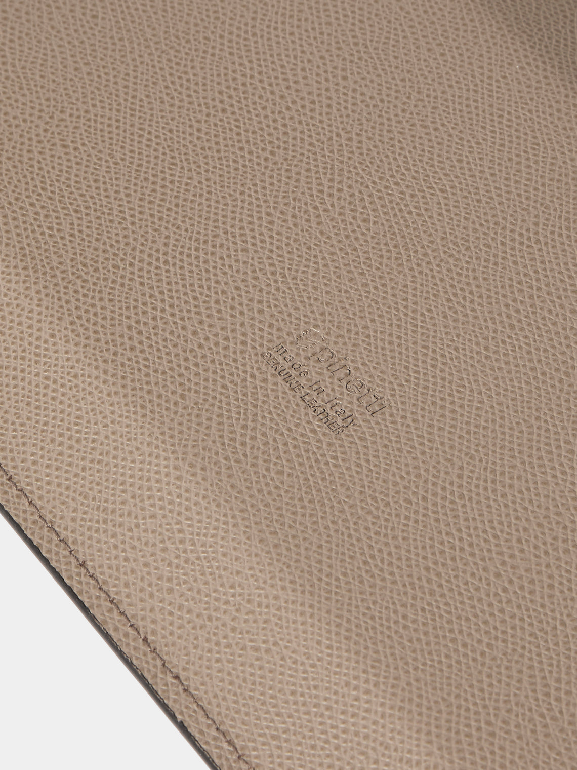 Pinetti - Victor Leather Trinket Tray (11.5in/29.5cm) - Taupe - ABASK