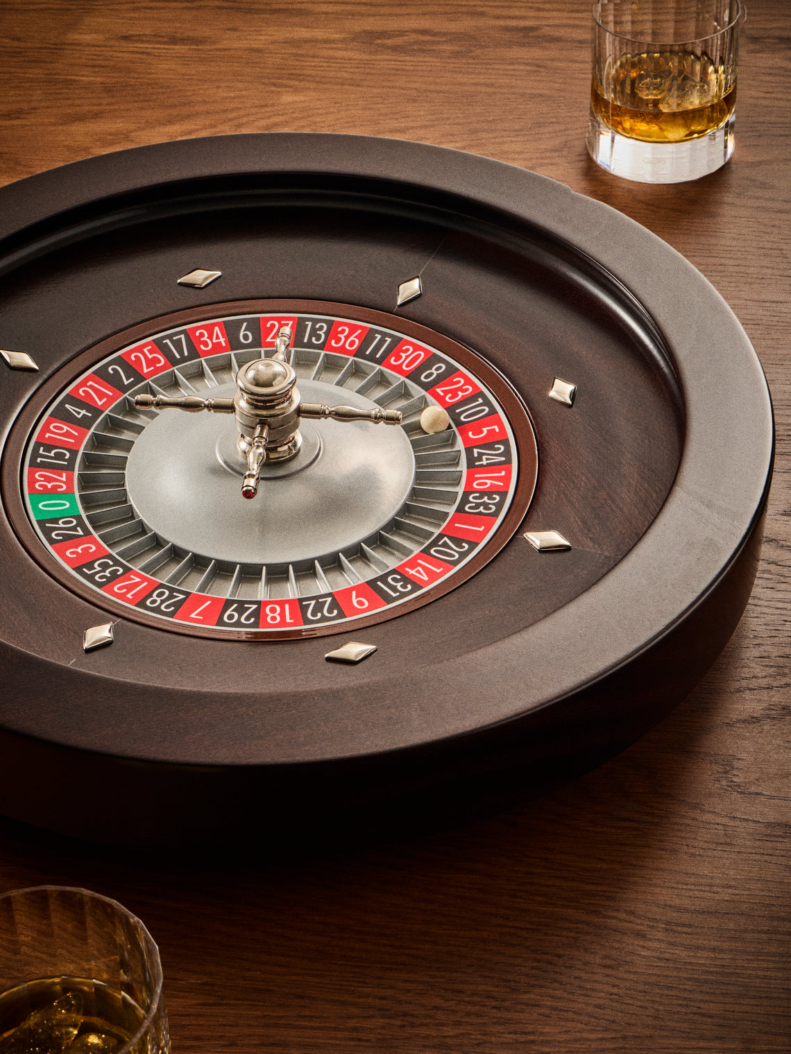 Geoffrey Parker - Wenge Wood Roulette Wheel - Brown - ABASK