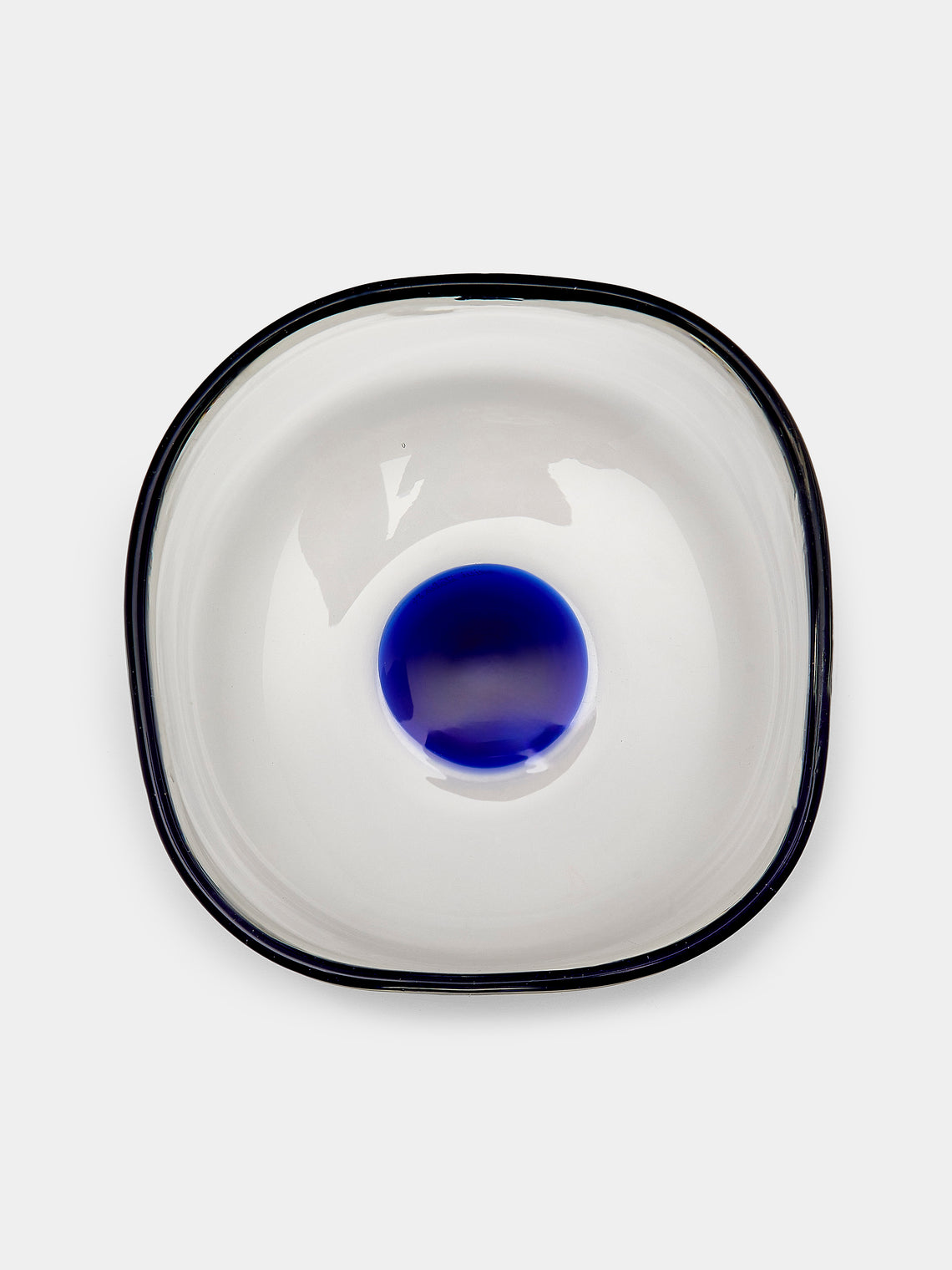 Antique and Vintage - 1980s Venini Murano Glass Ashtray - Blue - ABASK