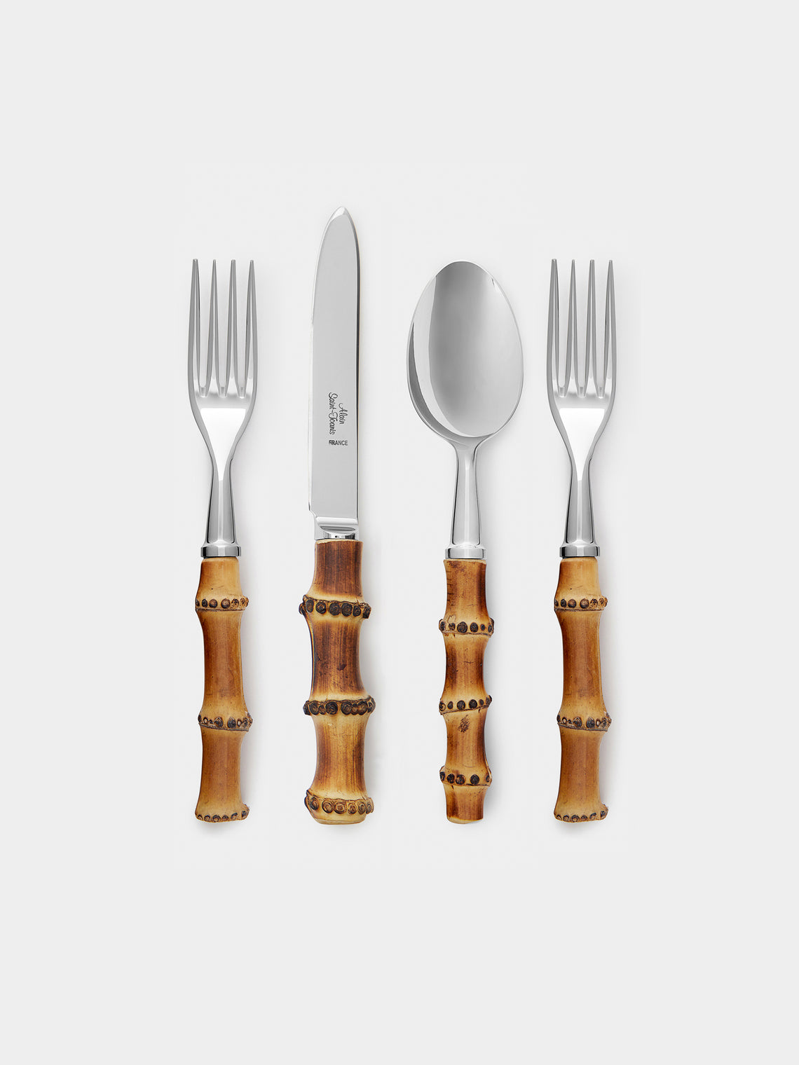 Alain Saint-Joanis - Bamboo Starter/Dessert Cutlery (Set of 4) - Brown - ABASK - 