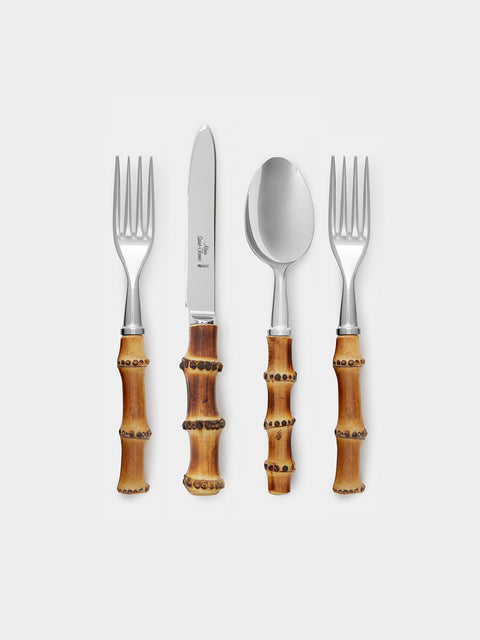 Alain Saint-Joanis - Bamboo Starter/Dessert Cutlery (Set of 4) - Brown - ABASK - 