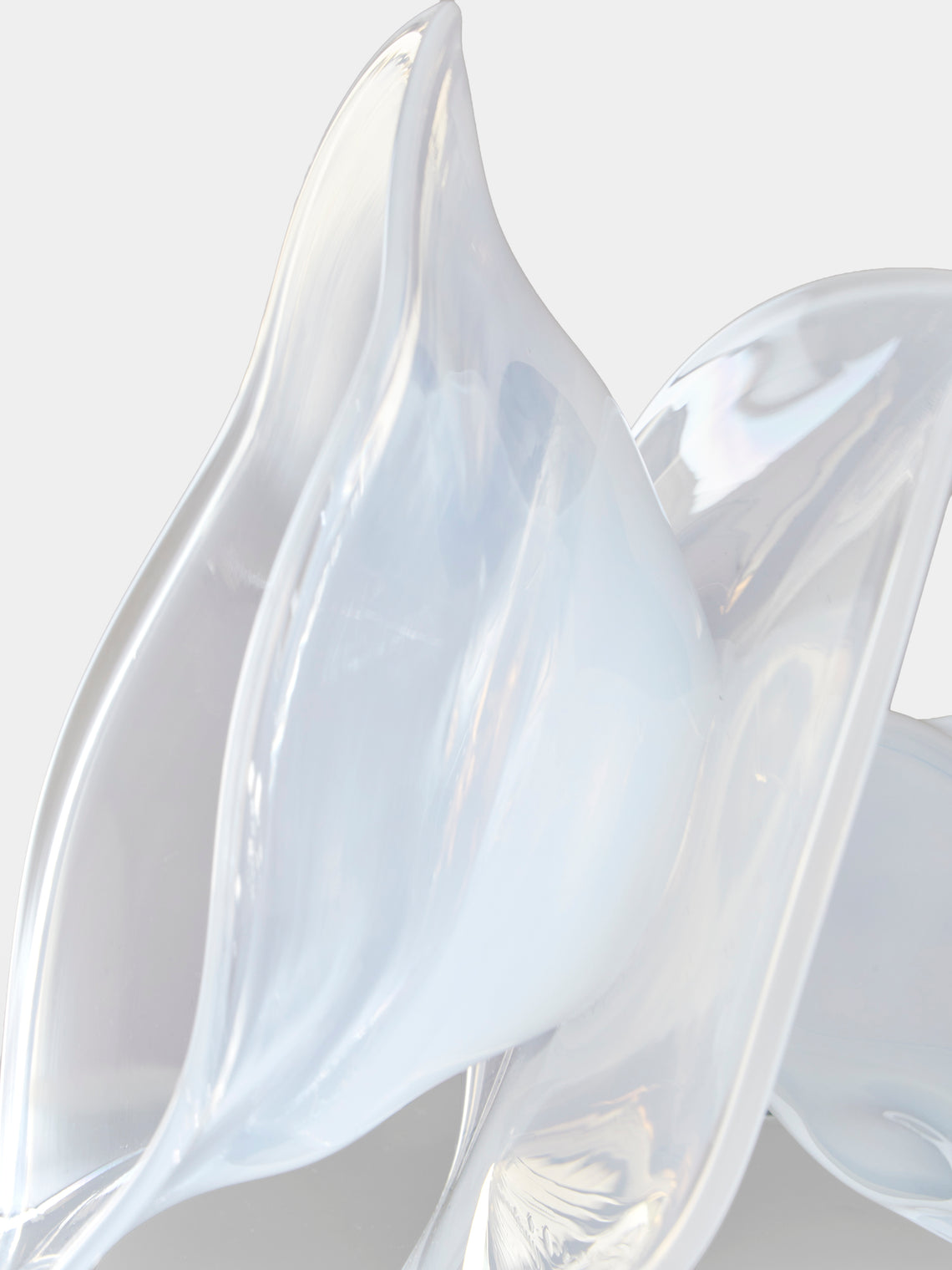 Oog Objects - 2 Hand-Blown Glass Vase (9.5in/24.5cm) - White - ABASK