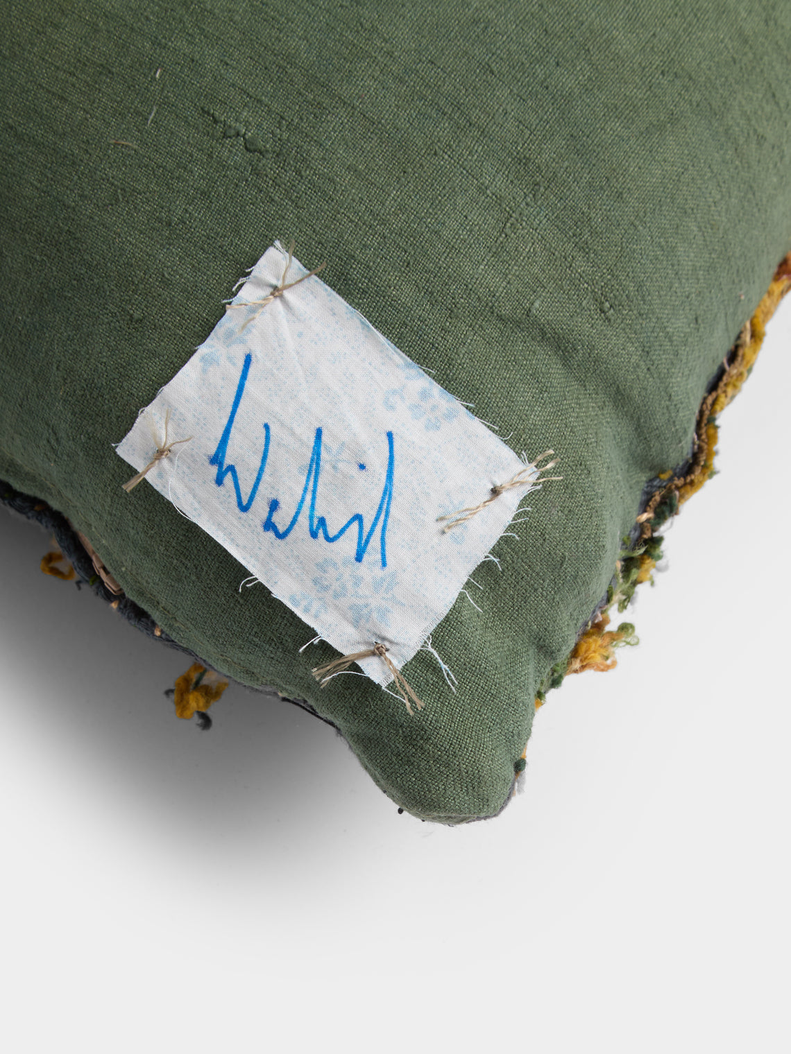 By Walid - 17th-Century Flemish Verdure Tapestry Linen Cushion (25in/63cm) - Multiple - ABASK