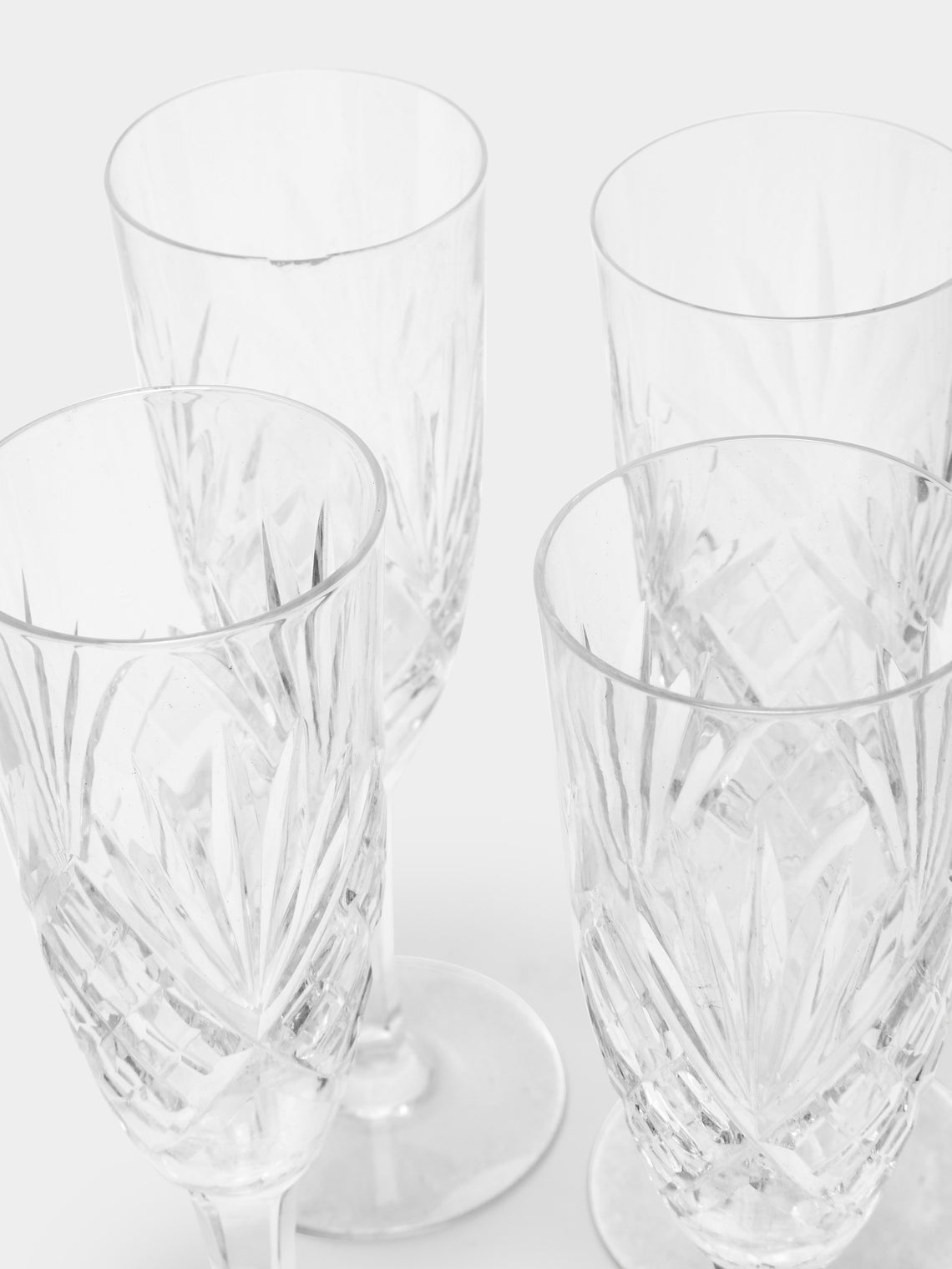 Antique and Vintage - 1950s Saint Louis Champagne Flutes (Set of 4) -  - ABASK