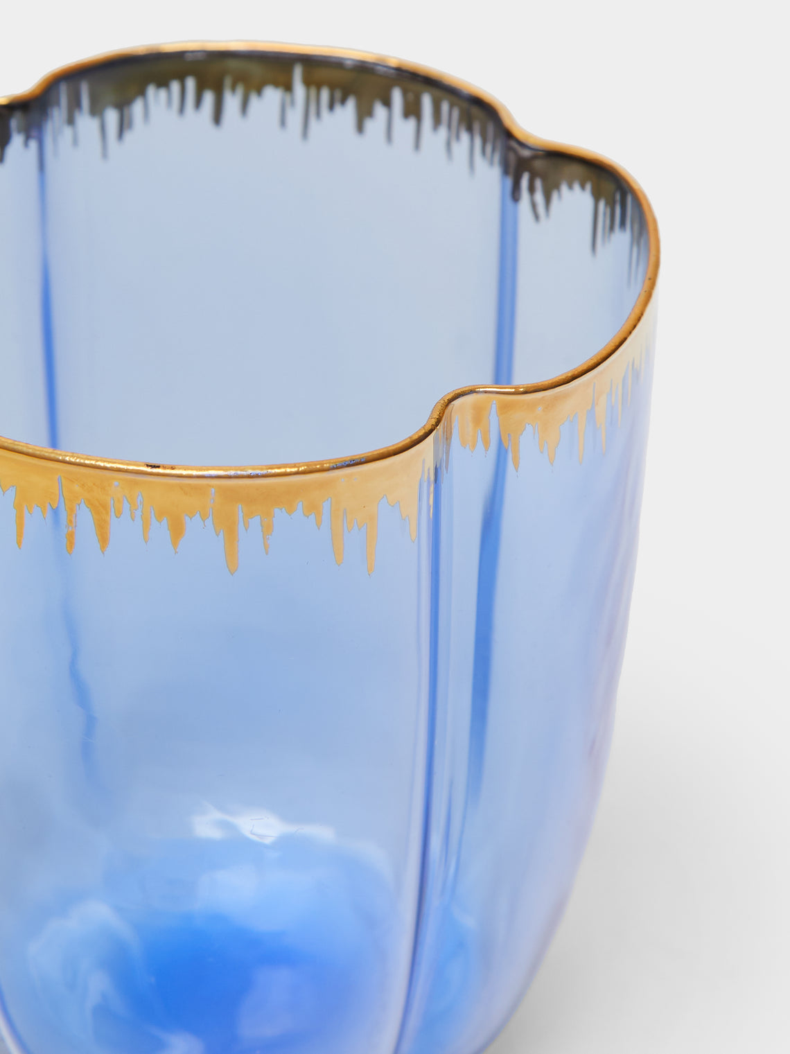 Pinto - Chance Hand-Blown Glass Tumblers (Set of 2) - Blue - ABASK