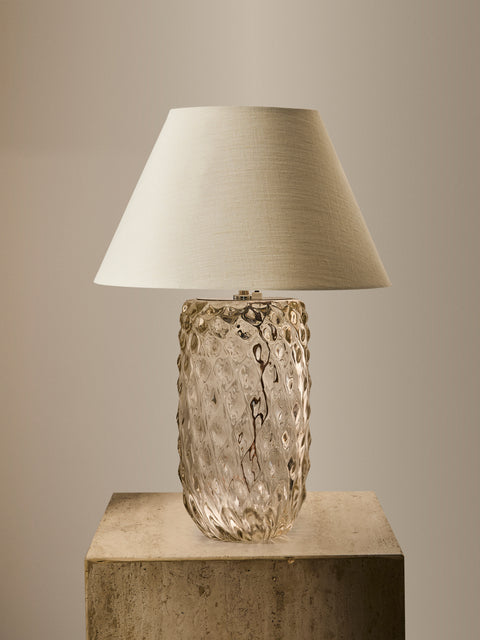 Antique and Vintage - 1940s Flavio Poli Murano Glass Table Lamp - Clear - ABASK