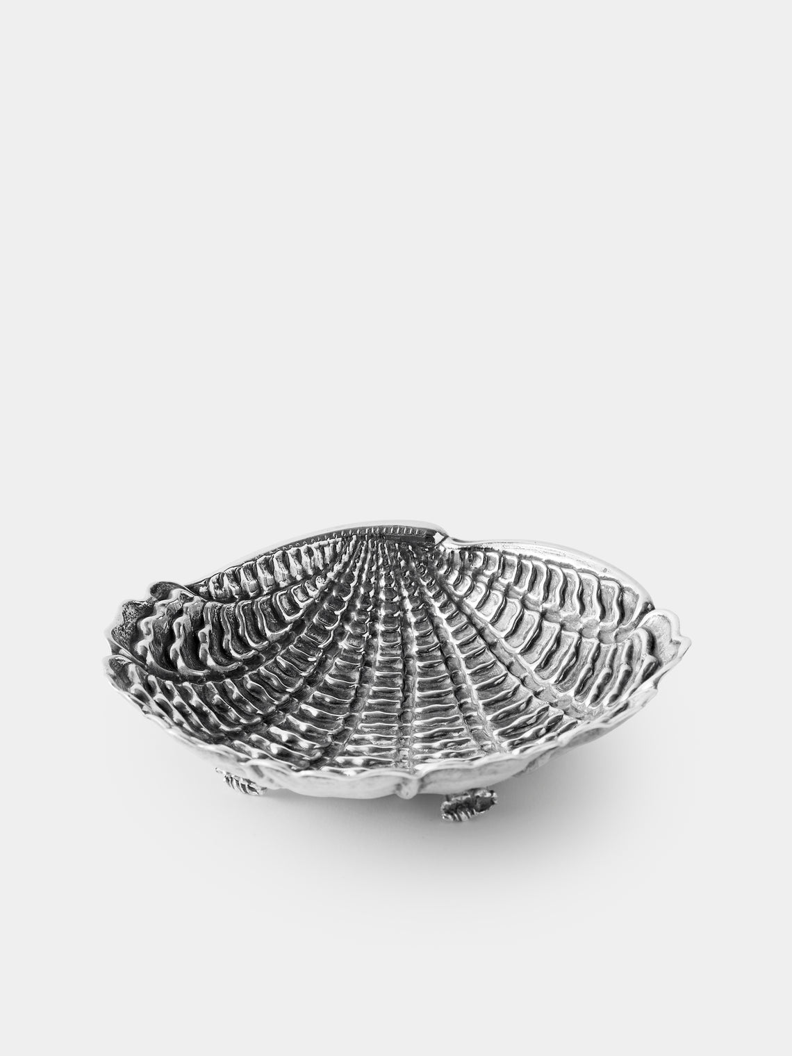 Antique and Vintage - 1980s Federico Buccellati Sterling Silver Shell Dish - Silver - ABASK