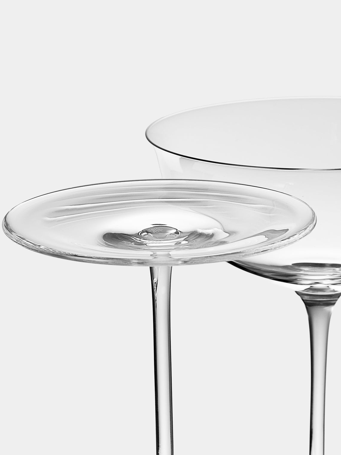 Lobmeyr - | Set of 2 | Patrician Crystal Champagne Coupes - Clear - ABASK