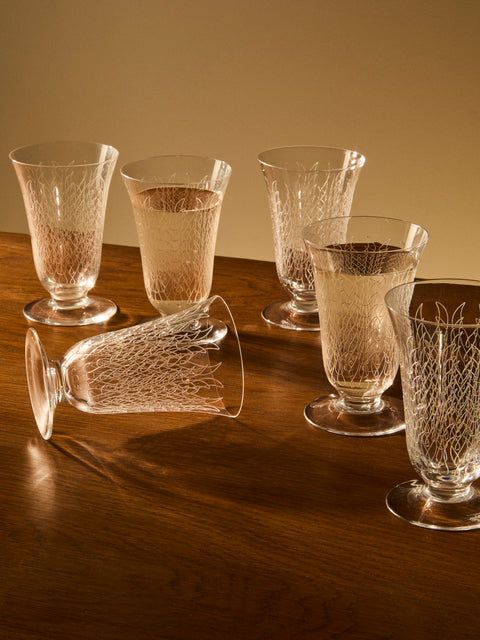 Antique and Vintage - Early-20th-Century Sèvres Crystal Wine Glasses (Set of 6) - Clear - ABASK