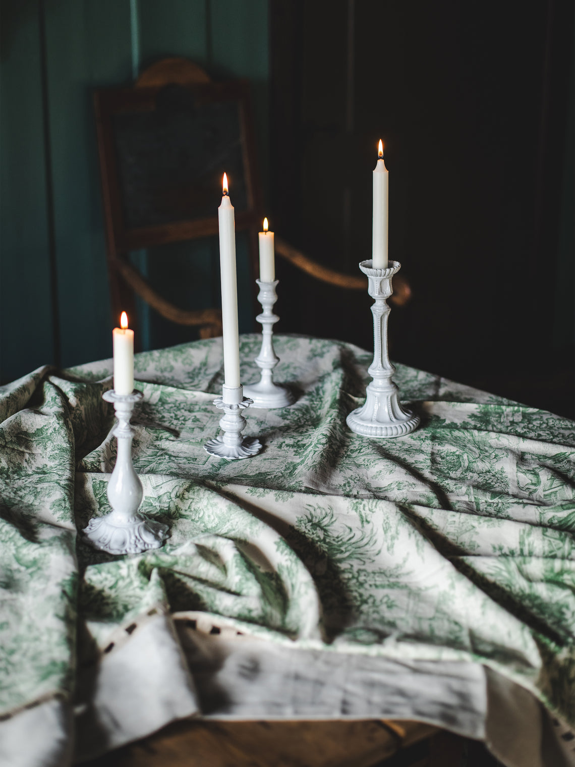 Astier de Villatte - Gisele Hand-Glazed Ceramic Candlestick - White - ABASK