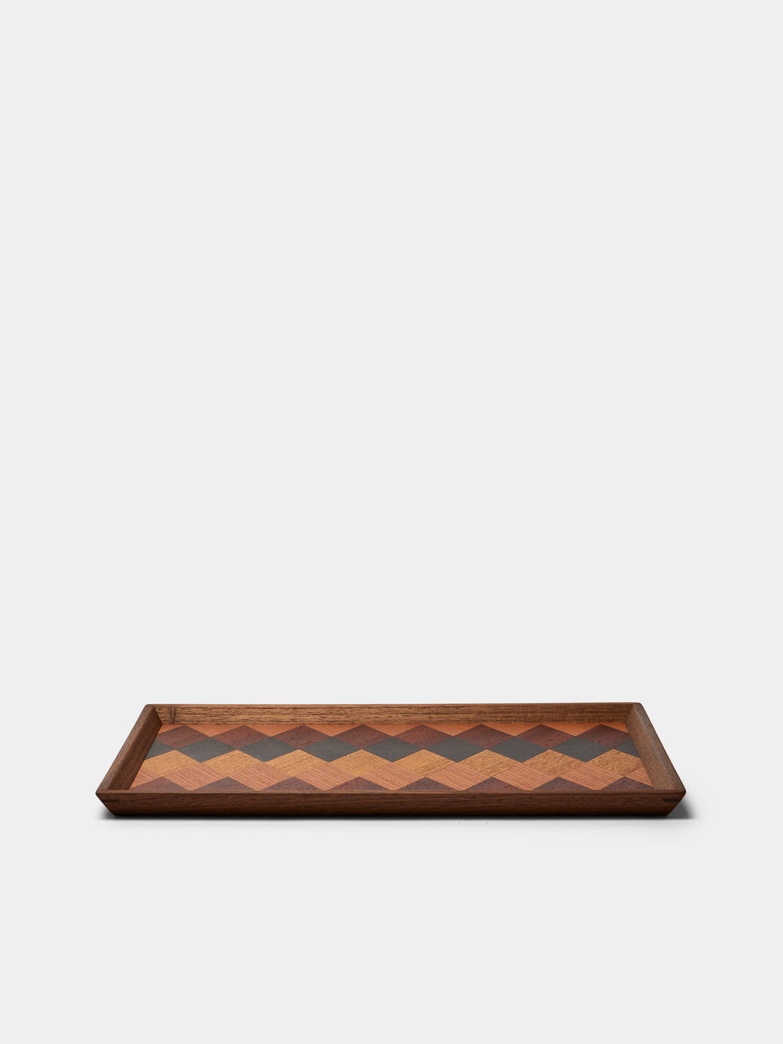 Mori Kougei - Poke Marquetry Wood Tray (15in/38.5cm) - Multiple - ABASK
