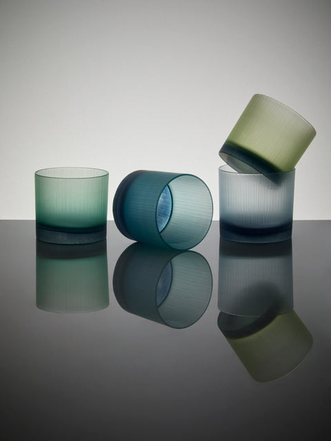 Takeyoshi Mitsui - Silence Hand-Blown Shot Glasses (Set of 4) - Blue - ABASK