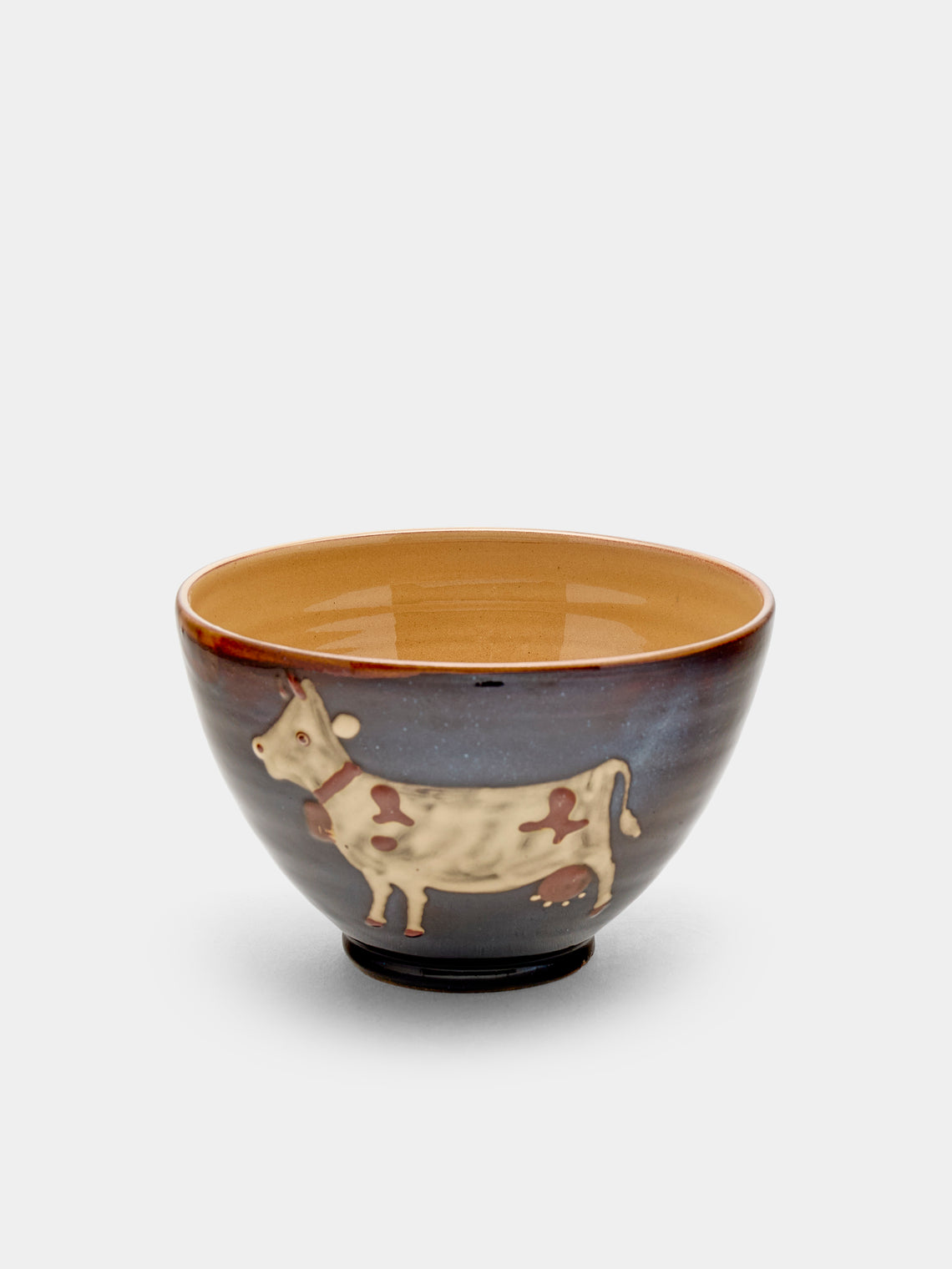 Poterie d’Évires - Cows Hand-Painted Ceramic Bowls (Set of 6) - Multiple - ABASK