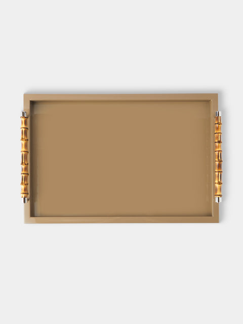 Riviere - Frida Lacquered Tray (23.5in/60cm) - Beige - ABASK - 