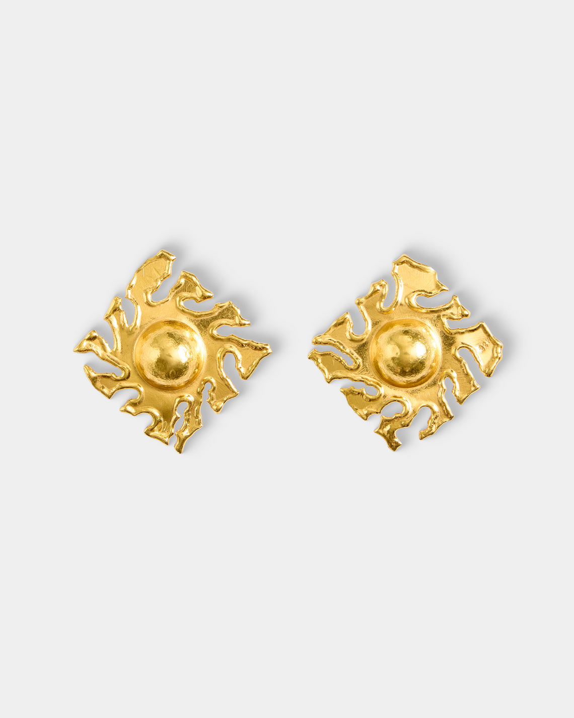 Mahnaz Collection - Women's Vintage 1980 Jean Mahie French 22-Karat Yellow Gold Earrings - Gold - ABASK - 