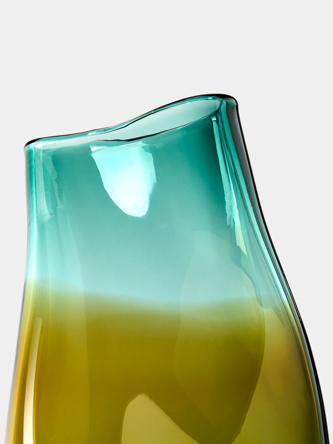 Michele Oberdieck - Sennelier Viridian Hand-Blown Glass Vase (15.5in/40cm) - Green - ABASK