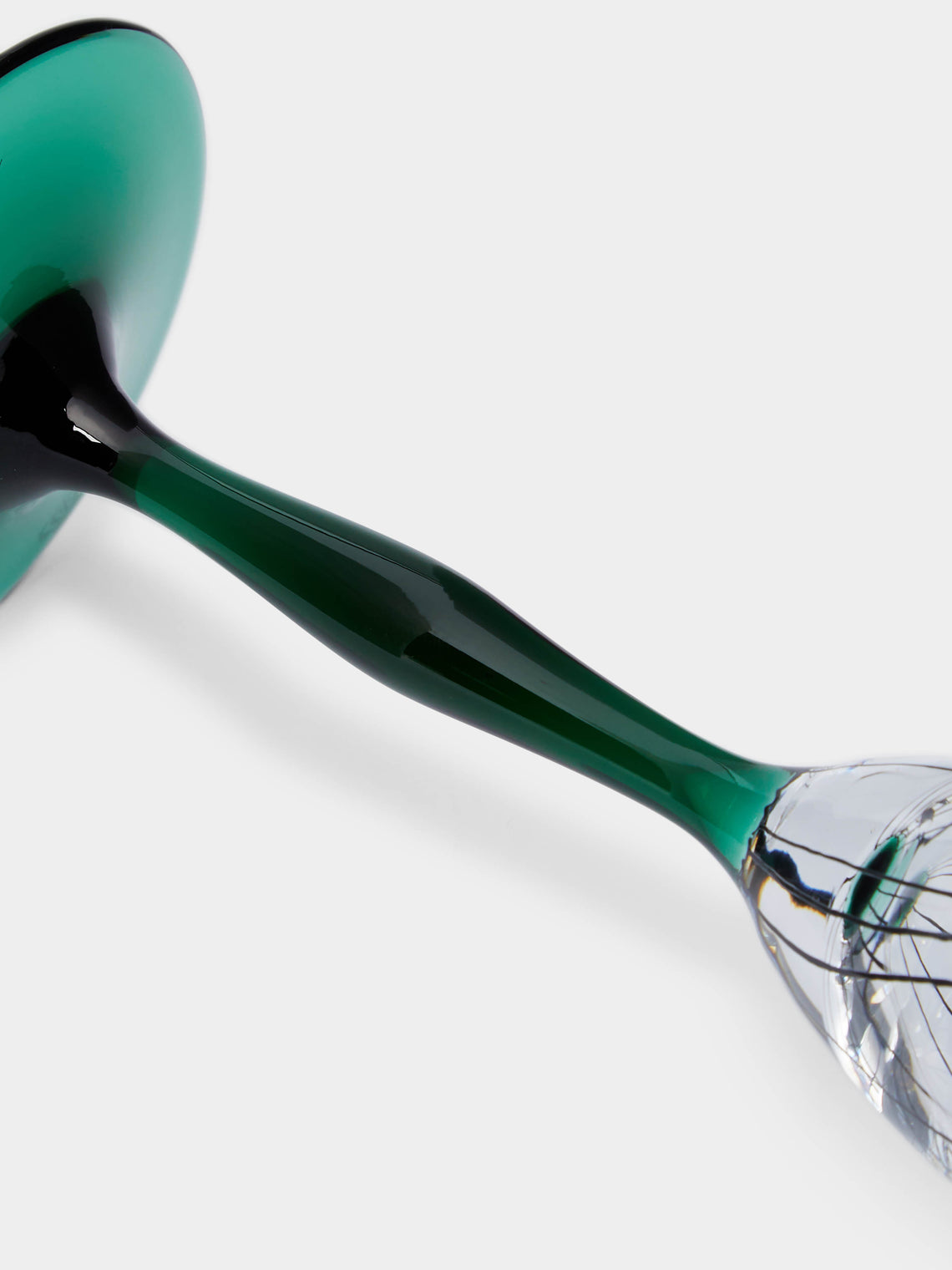 Theresienthal - Serenade Hand-Painted Crystal Champagne Flute (Set of 2) - Green - ABASK